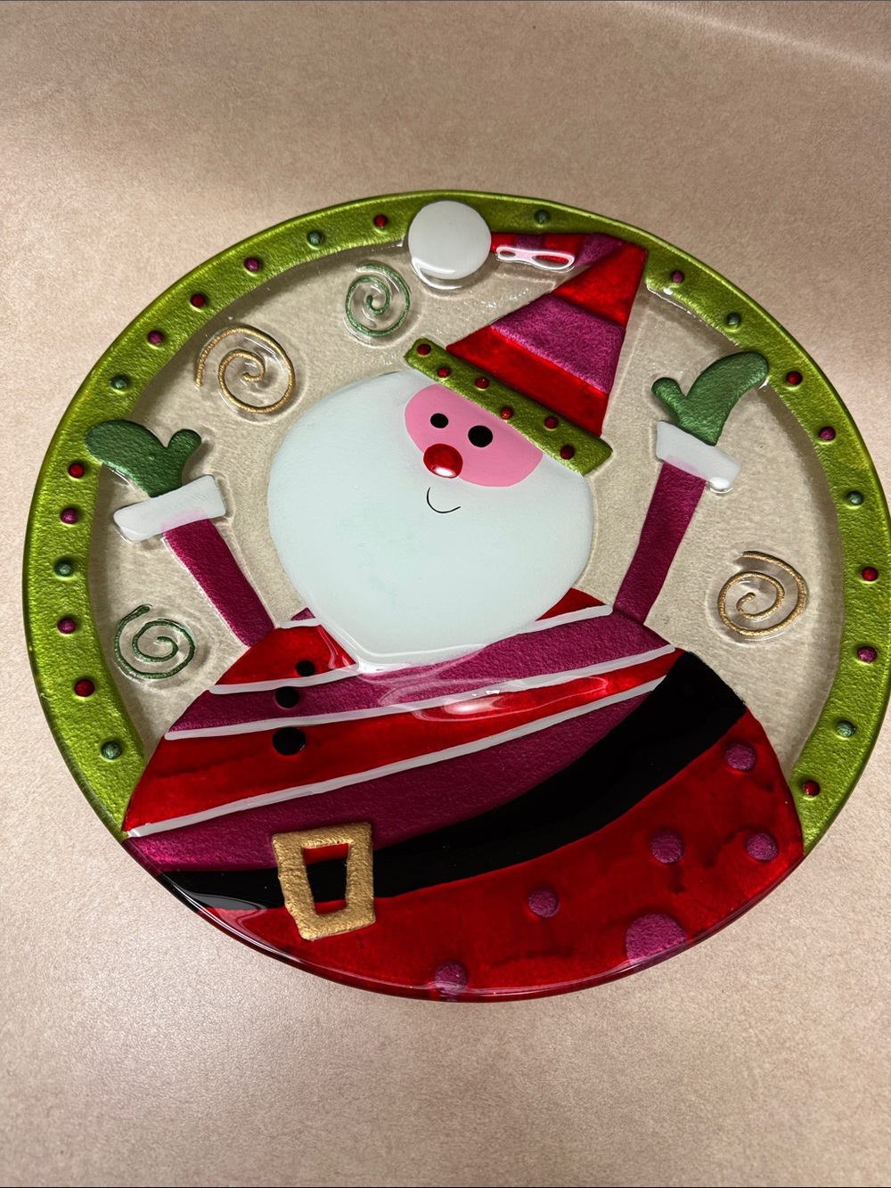Santa Christmas plate